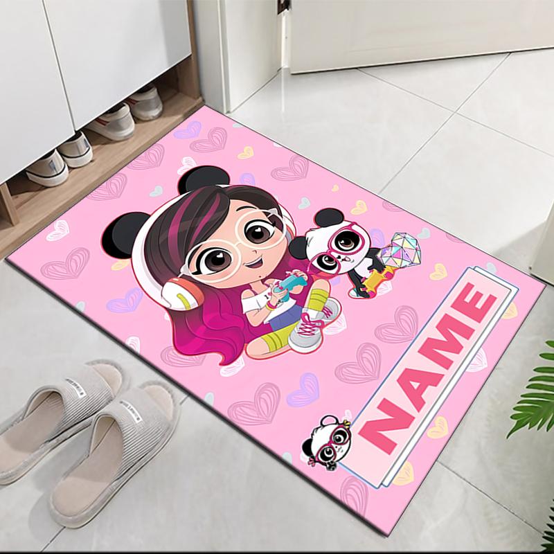 Custom Name Luluca Panda Printed Carpet, for Office Chair Living Room Bedroom Kitchen Room Decor Gifts.