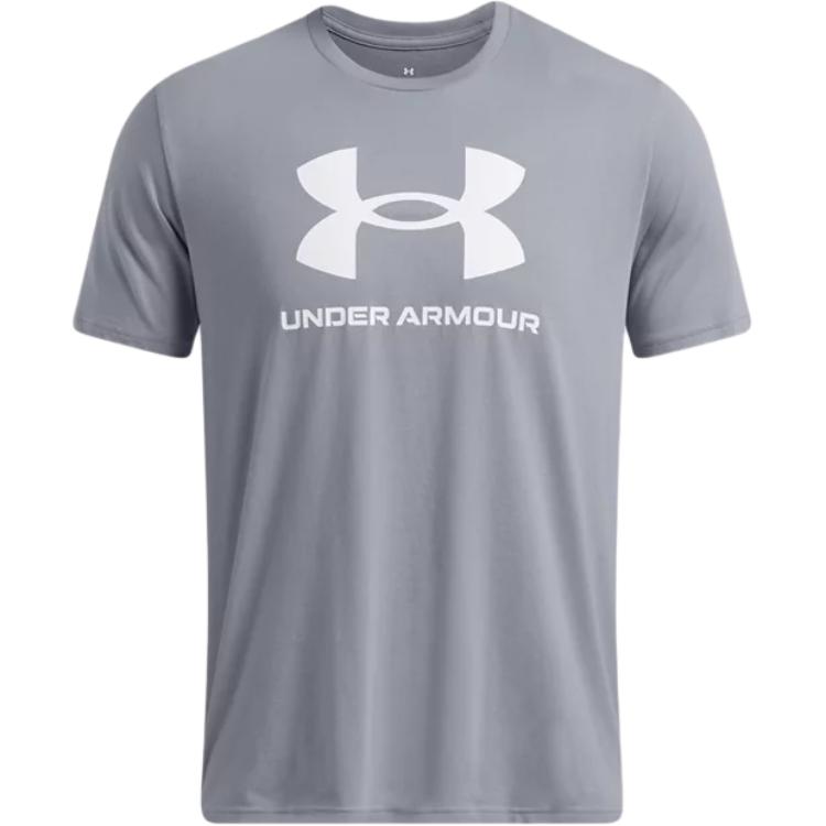 

Under Armour Crew Neck Quick-Dry Logo Short Sleeve T-Shirt Men T-Shirts Gray 1382911-036 XXL