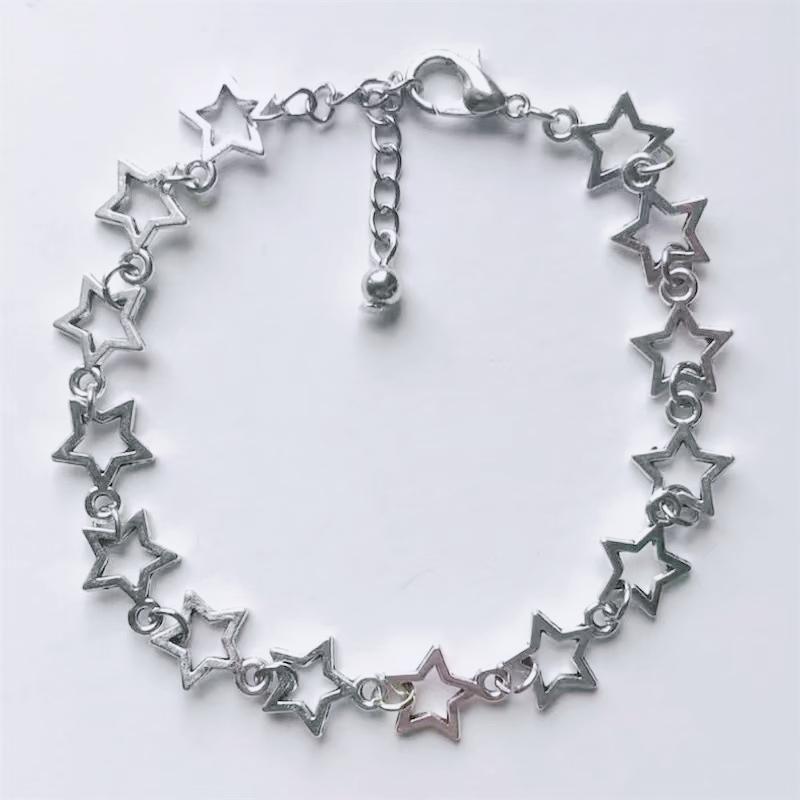 

Новый модный ретро популярный полый браслет с пятью звездами