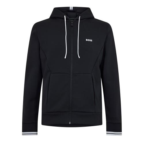 BOSS Mens Stretch Sport Full Zip Hoodie