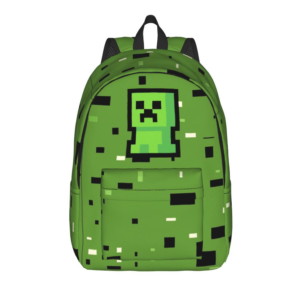 Creepers Big Face Videogame Casual Backpack Sports Student Work Daypack for Men Women Laptop Computer Canvas Bags