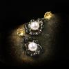 New Baroque Freshwater Pearl Stud Earrings Flower INS Cold Wind Earrings for Women Gift Pearl Jewelry Wedding Party