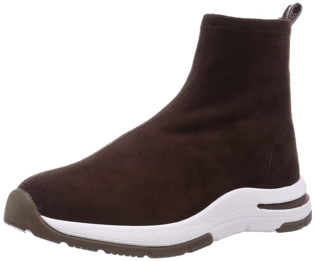 Mionotis Stretch Sneaker Ankle Dark Size 2E Women's Boots, Brown, 23.5 Cm,