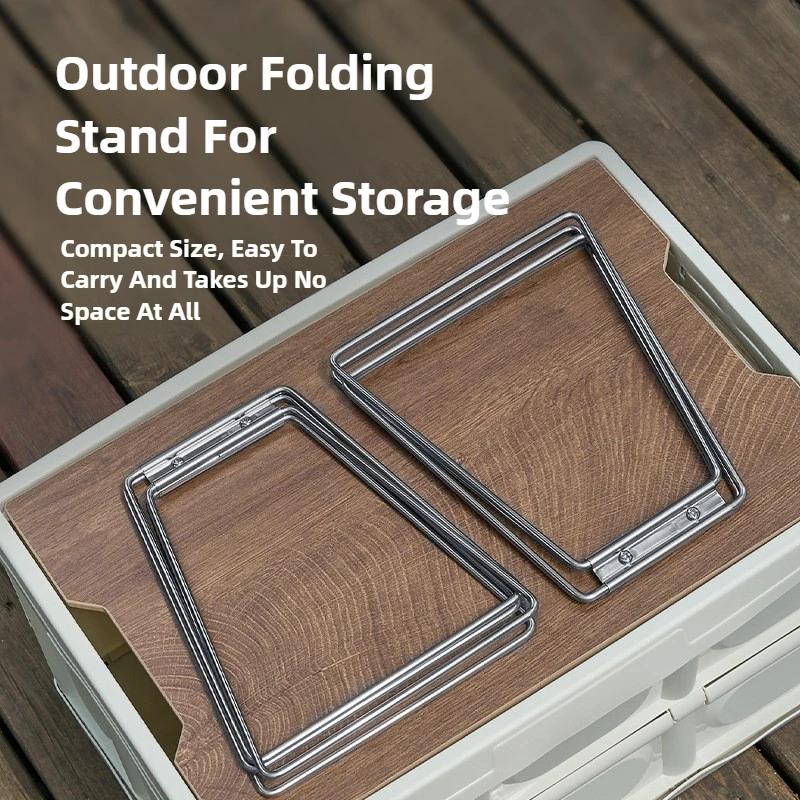 1-10PCS Folding Cold Storage Rack Stainless Steel Storage Box Bracket with Carrying Bag Suitable Camping Hiking Outdoor Fishing