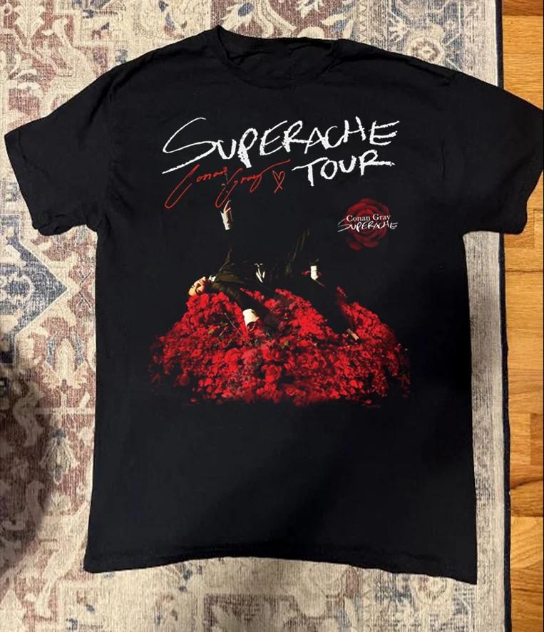 Конан Грей - Superache Tour Музыка Черный Полный Размер S-5XL Унисекс Футболка M