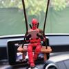 Car Interior Decoration Funny Deadpool Mini Figures Auto Dashboard Rearview Mirror Decoration Car Interior
