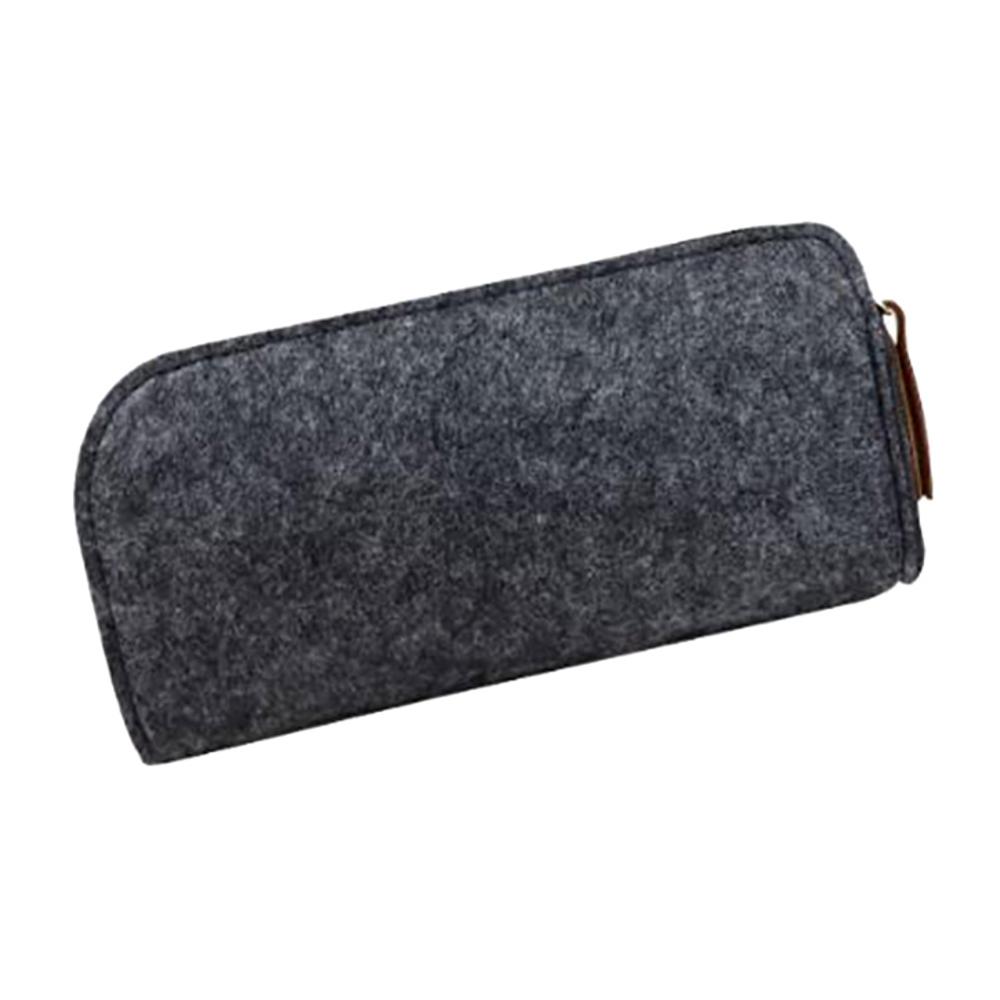 Portable Students Pen Bag Large capacity Pencil Case Zipper Storage Stationery Organizer Felt School Pencil Case School Supplies
