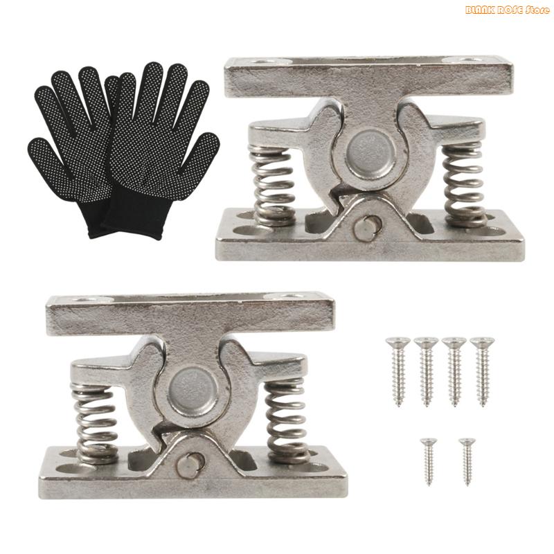K1AE No Tool Required Quick Install Spring Door Latches for Cabinet Barn & Heavy Duty