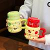 Puppy Apple Kettle New Model High Pretty Couple Mug Girls Home Dormitory Ceramic Cup