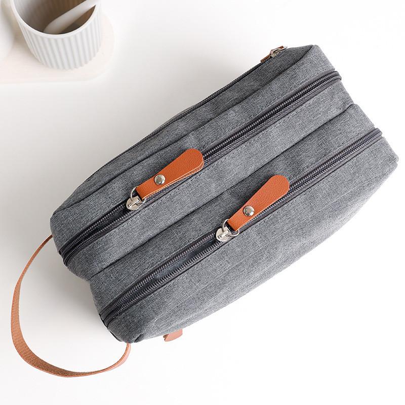 Double-layer Travel Toiletry Bag Men's Business Portable Toiletry Storage Bag Moisture-proof Large Capacity Cosmetic Bag Wholesale