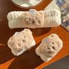 Adorable Cartoon Toast & Rice Ball Flannel Face Wash Wristbands: Moisture-Proof, Absorbent Hair Band Set for Autumn & Winter (3 Pieces)