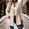 Fall Winter Women's Wool Blend Pea Coat Dressy Outerwear Short Trench Coat Single Breasted Stand Collar Blazer Jacket