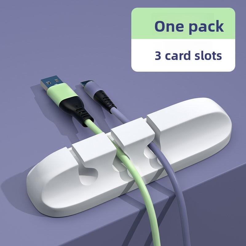 Silikon-Kabelorganisator mit 5 Schlitzen für ordentliches Desktop-Management