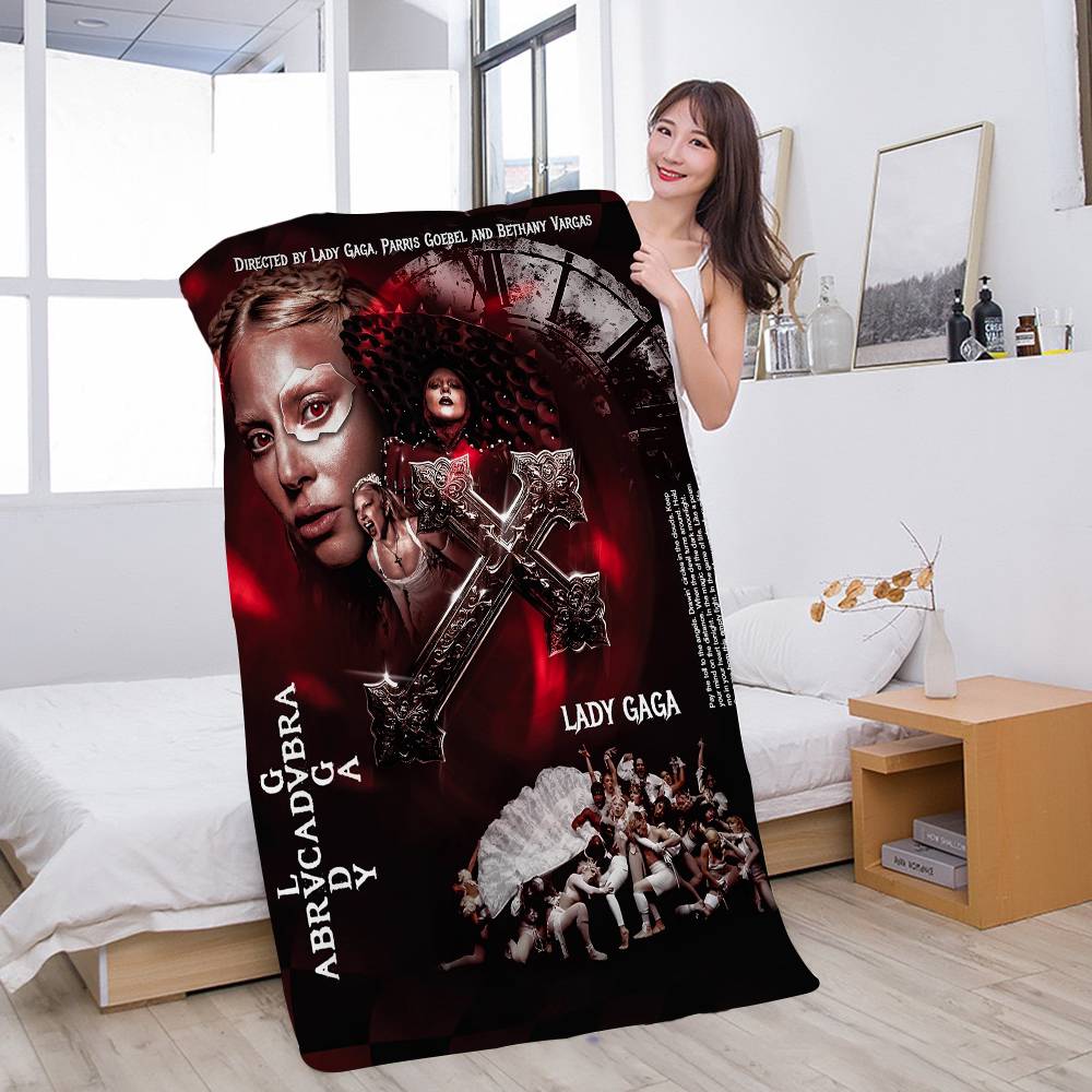 

Singer L-Lady Gaga Mayhem Microfiber Blanket Quick Drying Beach Towels Oversized Printing Super Absorbent Pool Towel Blanket W40*H60(CM)