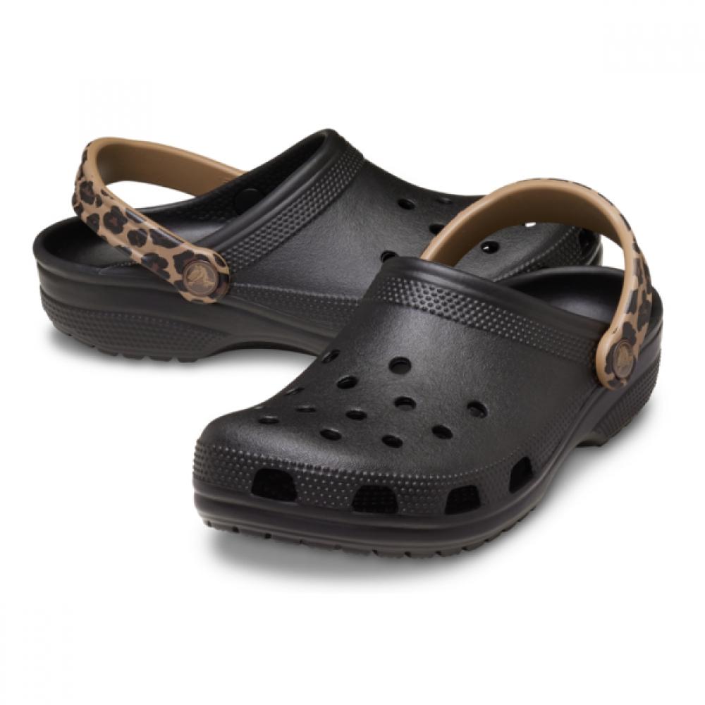 

Crocs Classic Leopard Backstrap Sandal Slipper 211972 001 M6W8(250)
