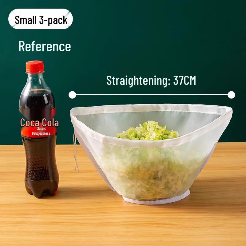 Vegetable Drain & Filter Bag - Dumpling Filling Squeezer & Soy Milk Strainer for Household Use