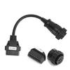 OBDII 16Pin Cable OBD2 Connector 240mm 9.45in Portable Car Diagnostic Tool for Truck