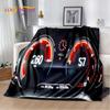 3D-Rennwagen-Armaturenbrett, weiche Plüsch-Steppdecke, Flanelldecke, Überwurfdecke für Wohnzimmer, Schlafzimmer, Bett, Sofa, Picknick-Abdeckung