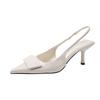 Fashion French Temperament High-heeled Sandals Women's Summer New Pointed Toe Shallow Mouth One-band Non-slip Stiletto Shoes