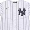 Nike New York Yankees Classic Logo Pattern Letter Vertical Stripe Embroidered Black Label V-Neck Short Sleeve Shirt Kids shirts White 3Z3B7ZWAB-NYY