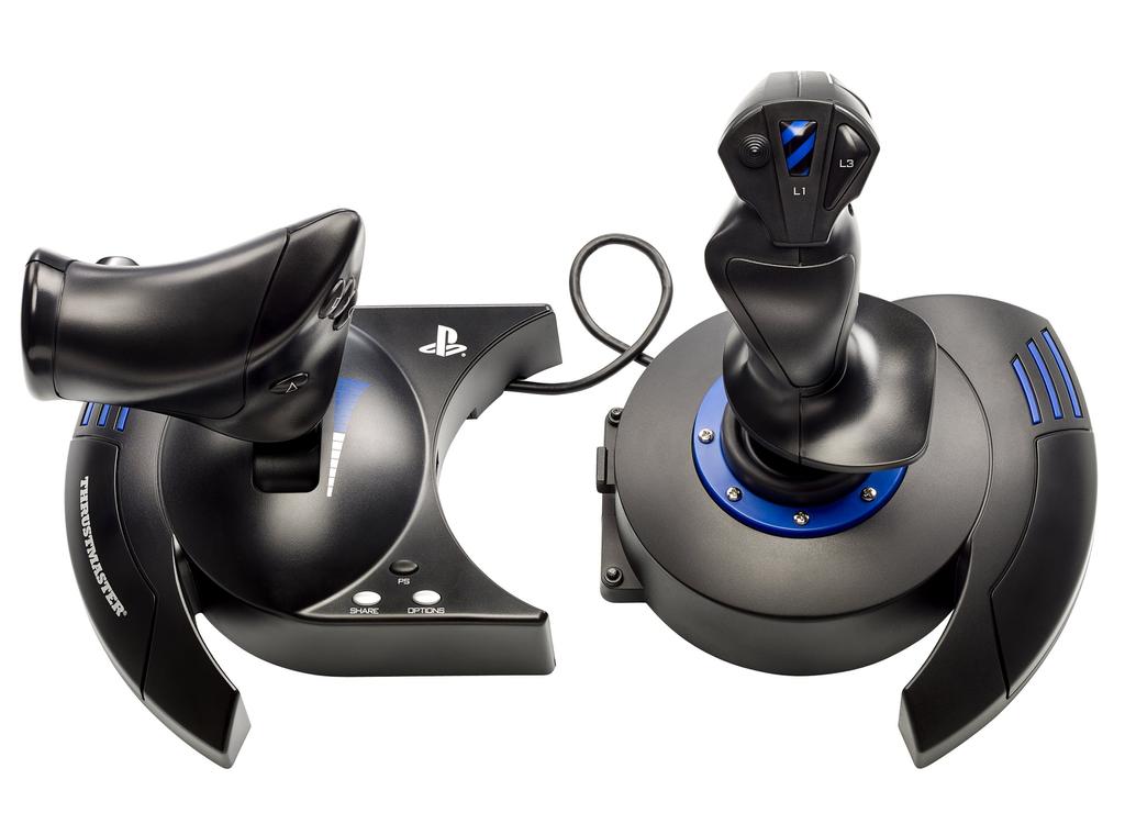 T Flight Hotas 4 Flight Stick Avtakbar gassplugg og spill offisiell joystick for PlayStation 4 Kompatibel med PC Thrustmaster