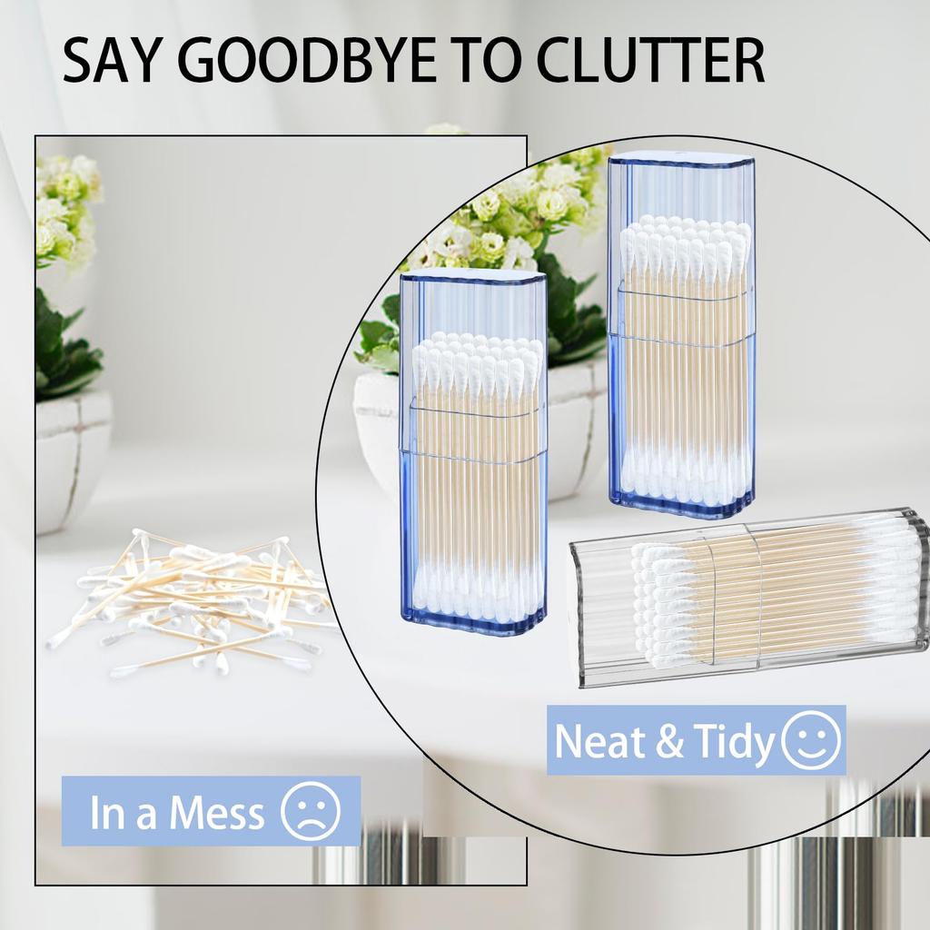 Mini Portable Dental Floss Storage Box, Flosser Band-Aid Toothpick Holder Cotton Swab Boxes Travel Organizer for Small Item