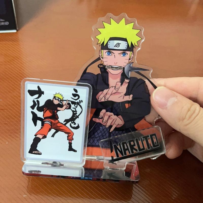 Naruto Acrylic Ornament Anime Action Figure Kakashi Sasuke Minato Car Desktop Decoration Model Pretty Children Toy Birthday Gift