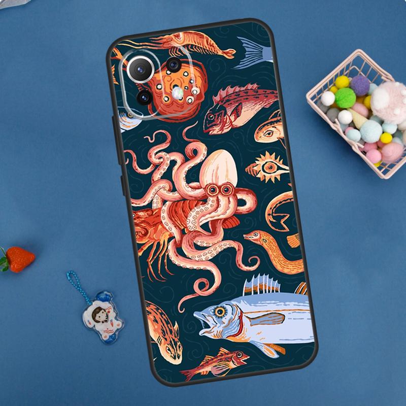 Marine Life Ocean Octopus Case For POCO F5 X3 X5 Pro X4 F4 GT C40 M5s F3 Cover For Xiaomi 13 12 Lite 12T 11T Pro 12X