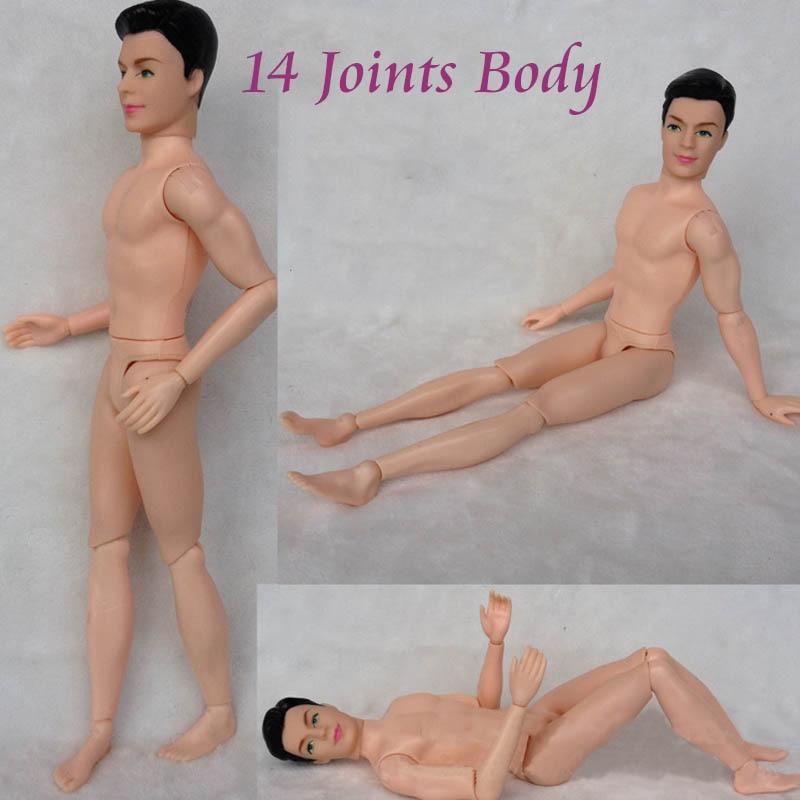 Accessoires de Poupées 30cm 14 Poupée Articulée Mobile Ken Homme MAN Corps Nu Petit Ami Prince Poupée Nue Jouet d'Apprentissage DIY Pour Enfants Jouets