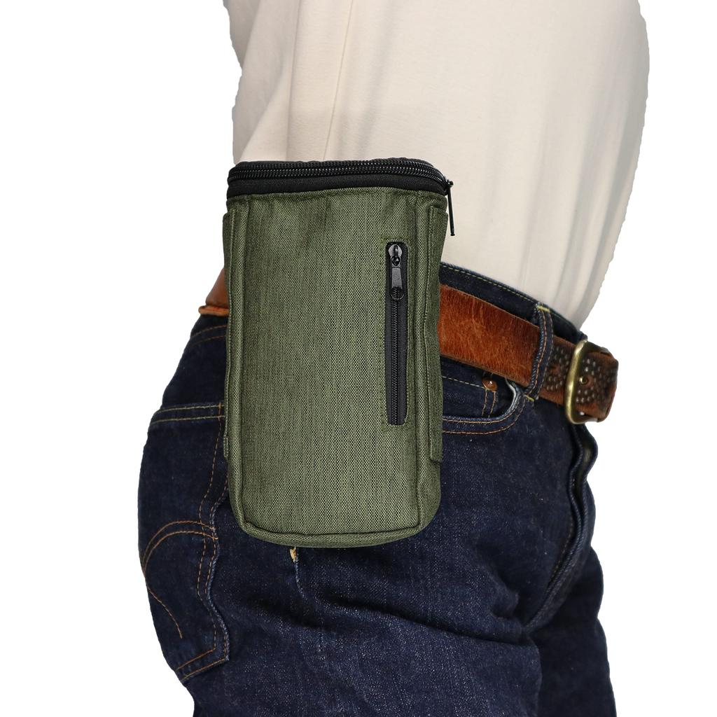 Work Pouch with Belt Loop and Khaki Multi-functional 2-Way Carabiner, WK-09KH,