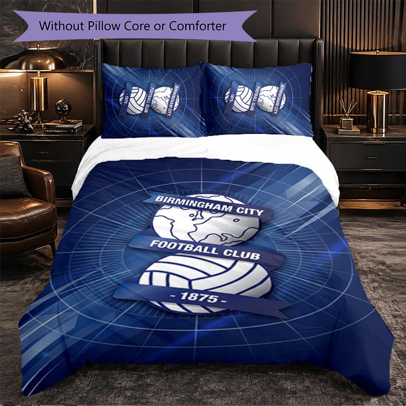 Biancheria da letto a tema Birmingham City Set 3 Pezzi Copripiumino Biancheria da letto Decorativa Per Camera Adolescenti Decorazione Casa