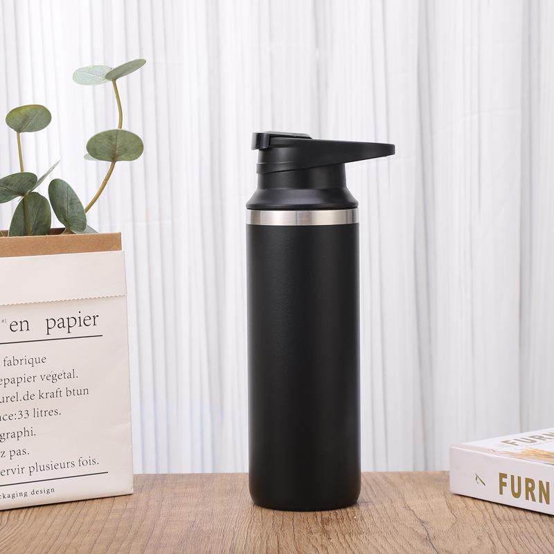 Stainless Steel Insulated Water Cup Simple Outdoor Large Capacity 500ml Fashionable Thermal Flask Vacuum Bottle