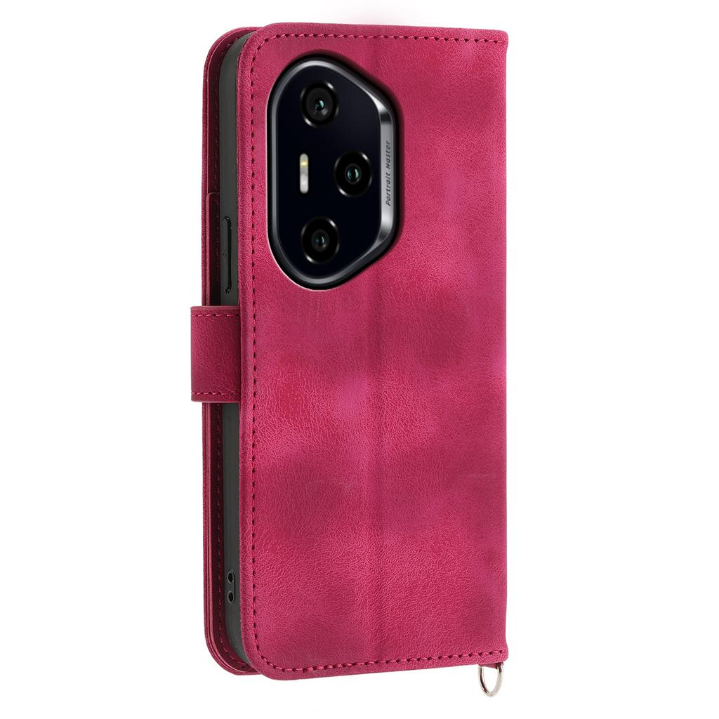 For Honor 300 Pro/300 Ultra Case Flower Pattern PU Leather Wallet Phone Cover with Strap