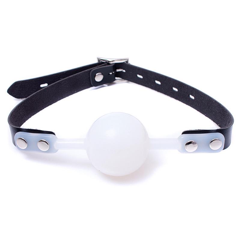 Large Silicone Gag Ball for Adults – Soft Rubber Mouth Plug, Unisex, White