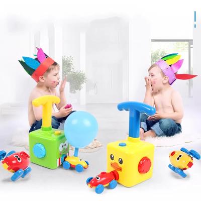 NEUER Power-Ballon-Startturm Spielzeug Puzzle Spaß Bildung Trägheit Luftkraft Ballonauto Wissenschaftliches Experiment Spielzeug für Kinder Geschenk