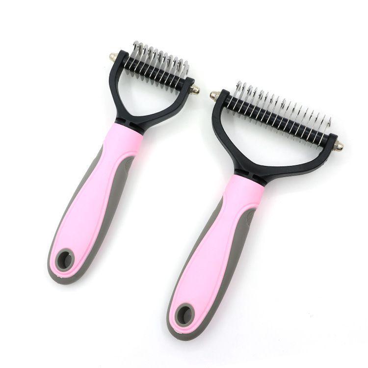 Pet Detangling and Deshedding Comb for Medium-Long Haired Dogs and Cats