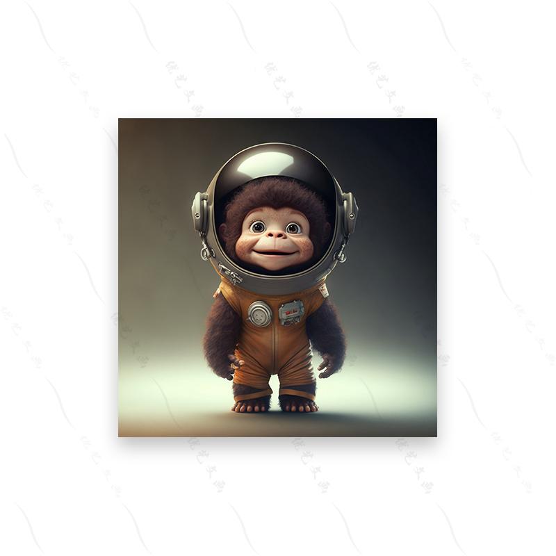 Baby Animal Astronauts Set 10 Cute Cute Pixar Dog Art Poster Print Cartoon Hd Modern Canvas Painting Nursery Kid Room Home Decor