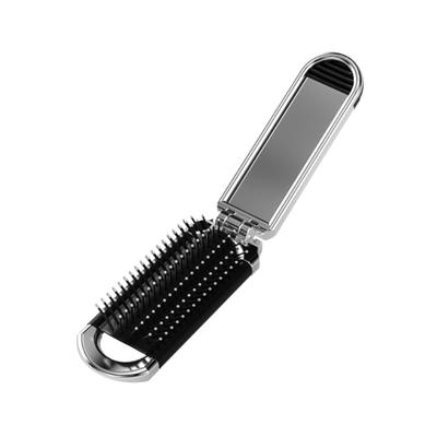 Taşınabilir Katlanabilir Saç Fırçası Aynalı Antistatik Cep Saç Fırçası Seyahat Araba Spor Çantası Çanta için