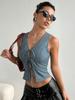 Fashionable And Sexy Lace-up Slim Top