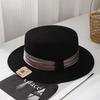 Japanese high-quality elegant flat-top straw hat women's summer travel versatile French top hat sunshade sun hat