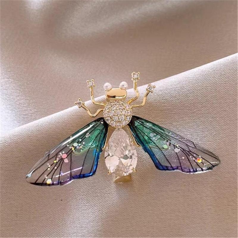 Spilla Spilla Uccello Strass Delicato per Donne Ragazze Zircone Api Farfalla Animali Distintivi Abbigliamento Gioielli da Banchetto