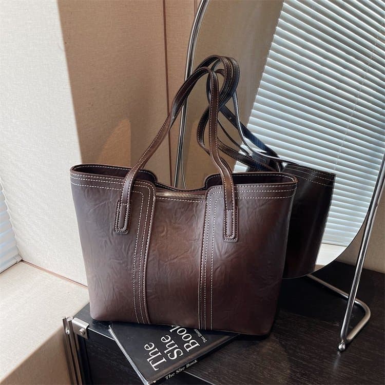 Tote Bag Women's 2024 New Large-capacity Commuter Bag Autumn and Winter Versatile Casual Shoulder Bag Shopping Bag