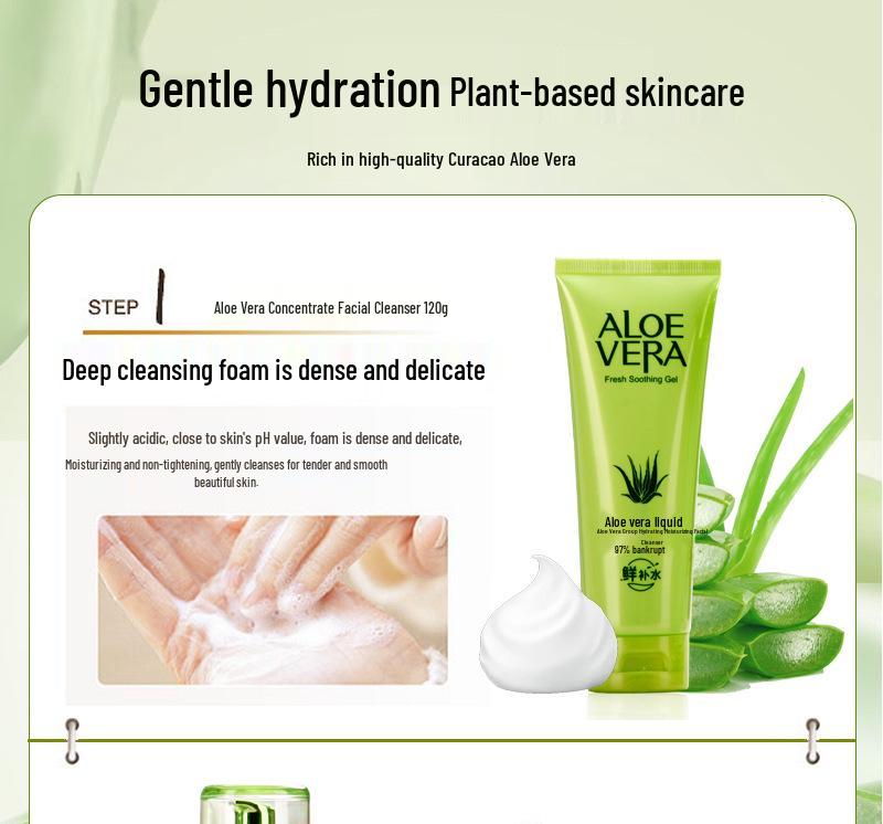 Korean Aloe Vera Skincare Set: Hydrating & Moisturizing Toner and Emulsion (Multiple Specifications, Free Shipping)