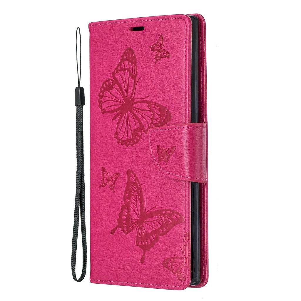 Applicable To iPhone11 Mobile Phone Leather Case Samsung Note10 + Butterfly Embossed Card Holder Protective Case 7plus