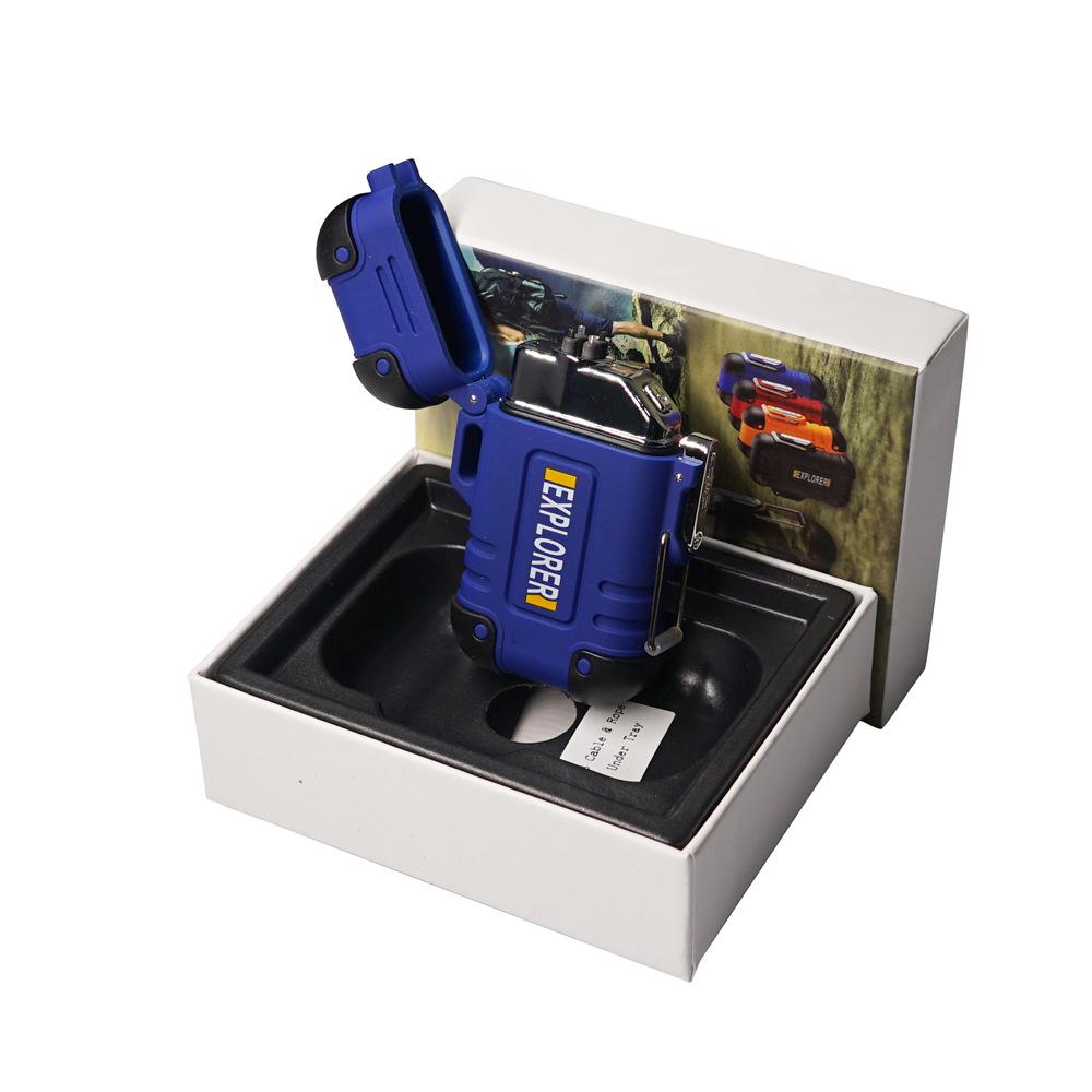 Outdoor Camping Waterproof Windproof Type-C Rechargeable Lanyard Lighter F37