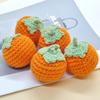 Fashionable Handmade Keychain Accessory Wool Crochted Fruit Pendant Accessories Stylish Women Girls Bag Decoration