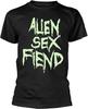 Alien Sex Fiend Alien Sex Fiend Black Men's T-Shirt Green Ribbon Logo Blackchristmas T Shirts Mens