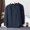 Middle-aged Men's Coat, Long Slim-fitting Retro Jacket, Lapel-neck Fit Jacket, Thermal Cotton-padded Coat.