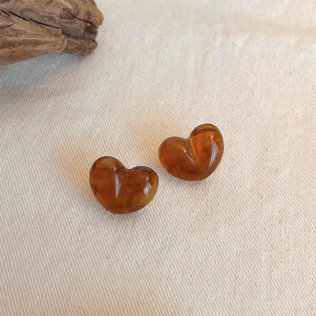 

Кофейно-коричневые серьги-пусеты в стиле французского ретро-омбре - Нишевый дизайн для женщин