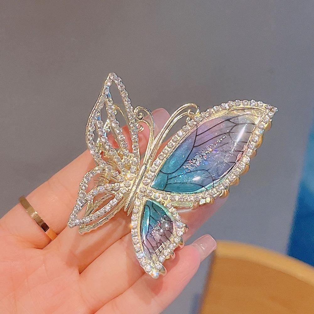 Fashion Jewelry Head Girls Barrettes Metal Female Temperament Delicate Hairpin Hair Accessories Butterfly Hair Claw Hair Clips